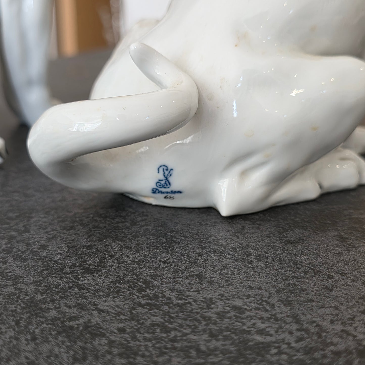 Charming Rare Pair Of Dresden Saxon Porcelain Pug Dog Figurines – Male & Female | Early 20th Century
