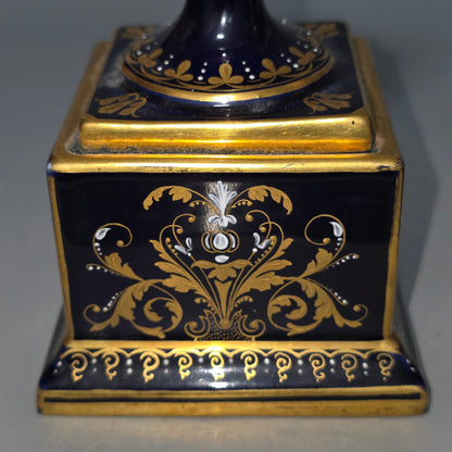 Exceptional Pair Of Antique Vienna Porcelain Empire Amphora Vases & Covers – Signed F. Koller