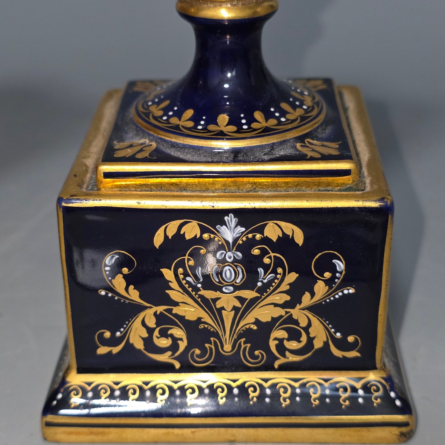 Exceptional Pair Of Antique Vienna Porcelain Empire Amphora Vases & Covers – Signed F. Koller