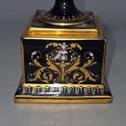 Exceptional Pair Of Antique Vienna Porcelain Empire Amphora Vases & Covers – Signed F. Koller