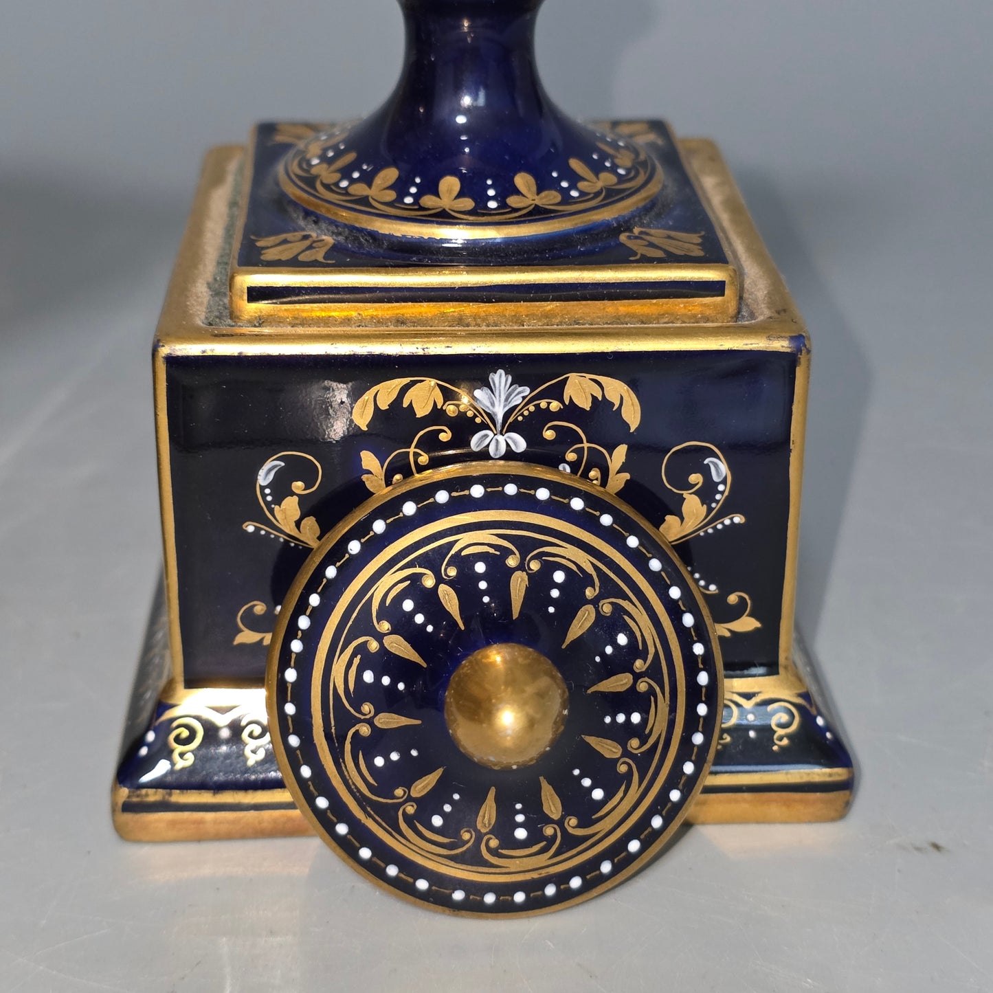 Exceptional Pair Of Antique Vienna Porcelain Empire Amphora Vases & Covers – Signed F. Koller