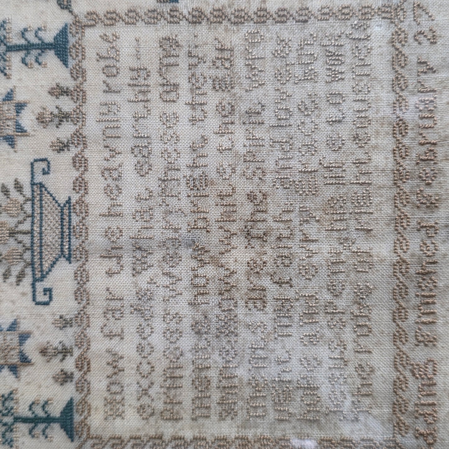 Exquisite Framed Antique Sampler, by Olive Ann Sedding, Feb 27th 1826