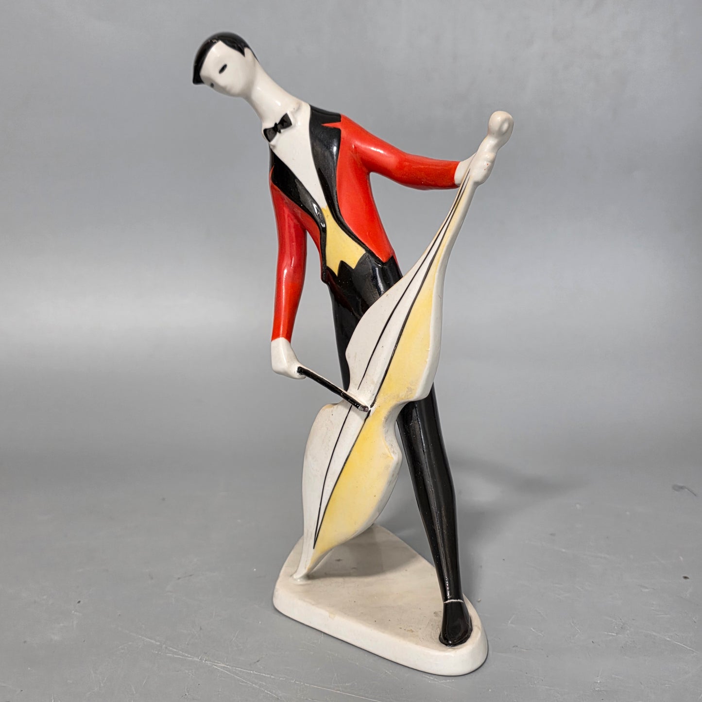 A Fine Zsolnay Pecs Porcelain Figure Of A Cellist