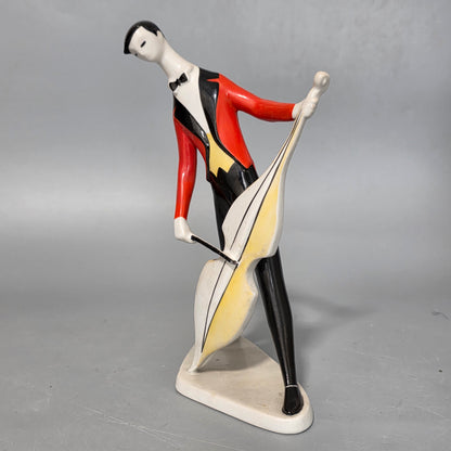 A Fine Zsolnay Pecs Porcelain Figure Of A Cellist