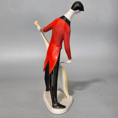 A Fine Zsolnay Pecs Porcelain Figure Of A Cellist