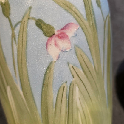 Stunning Art Nouveau Japanese Nippon/kinjo Floral Vases 32.5cm