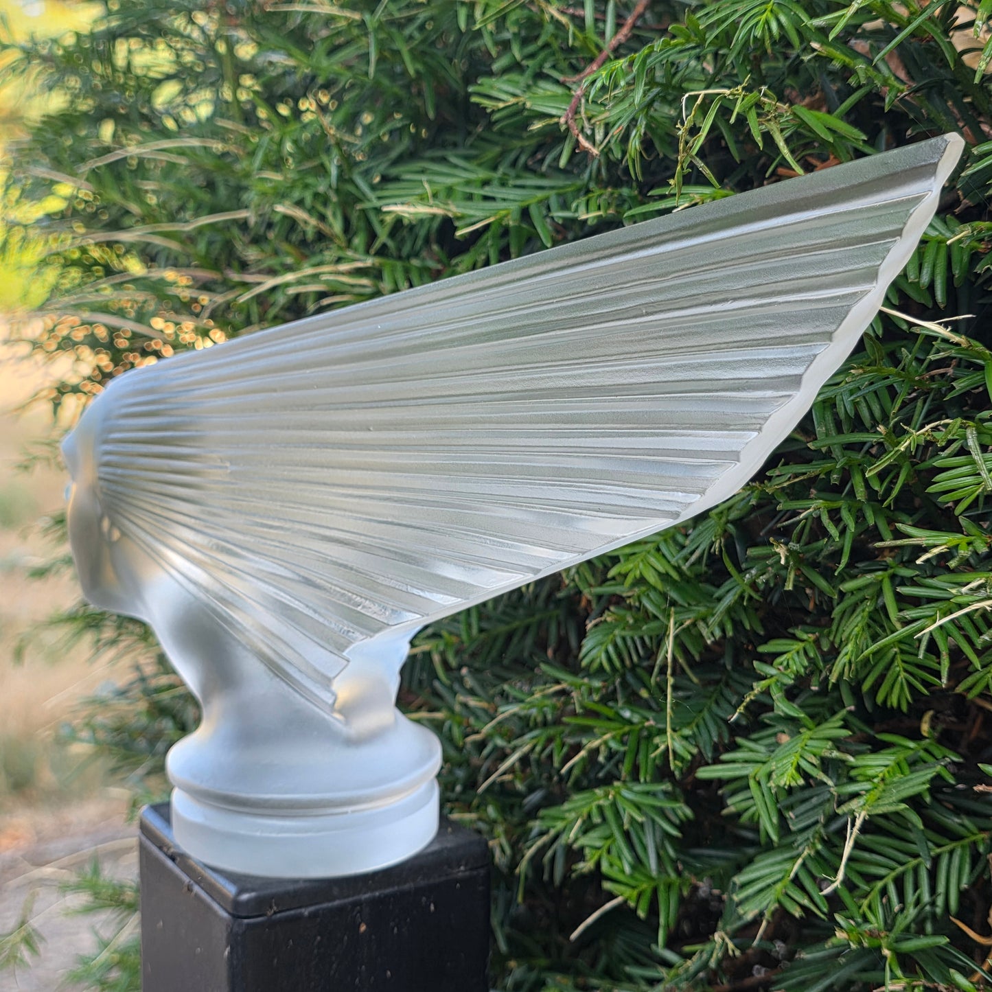 Glass Car Mascot 'VICTOIRE' Hood Ornament Sculpture 1930' after H.Hoffmann by Lalique