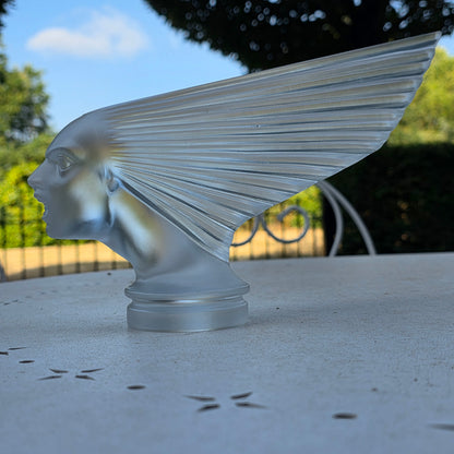 Glass Car Mascot 'VICTOIRE' Hood Ornament Sculpture 1930' after H.Hoffmann by Lalique