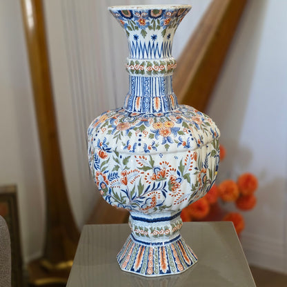 Large 19thc Delft Vase 46cm 19th century