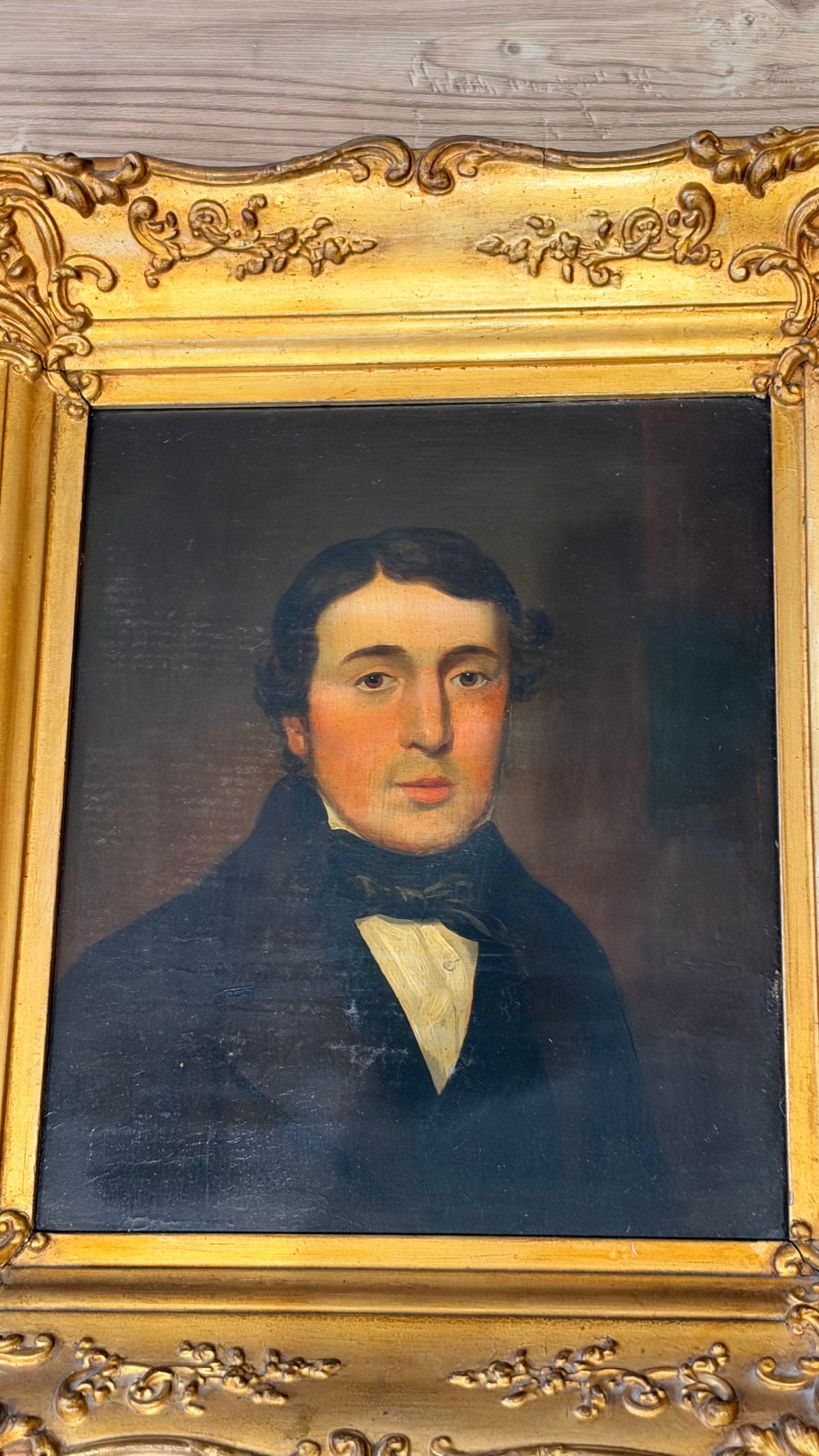 Fine Regency Portrait Oil on Panel of a Gentleman
