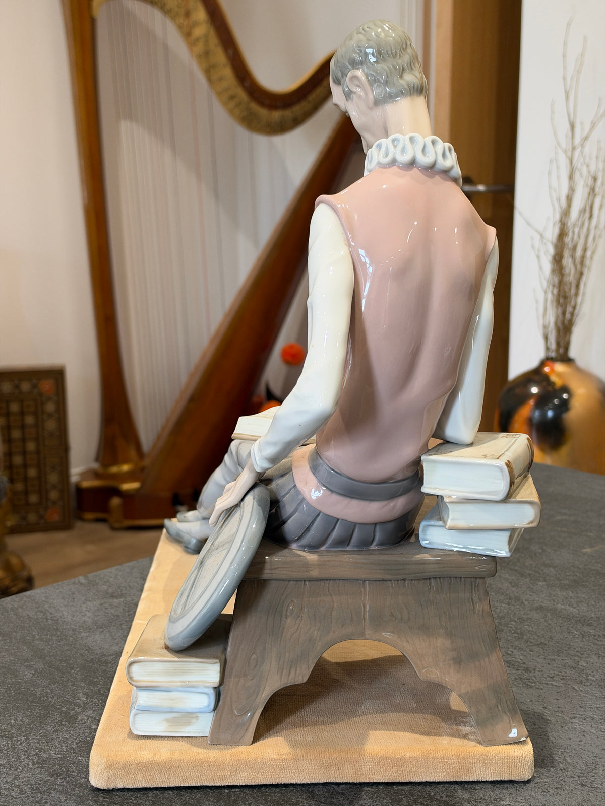 LLADRO Rare Don Quixote 47cm Figurine Seated Reading- Excellent Condition