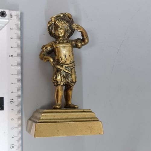 Delightful 19thc Brass Figural Pen Holder C1890