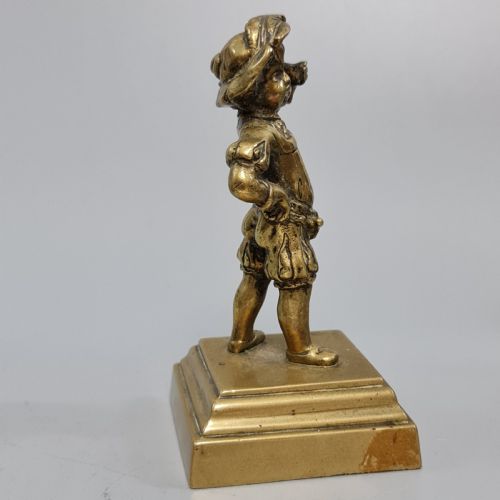 Delightful 19thc Brass Figural Pen Holder C1890