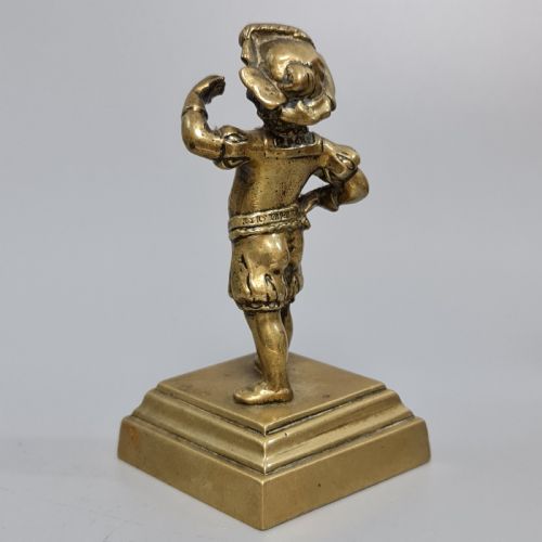 Delightful 19thc Brass Figural Pen Holder C1890