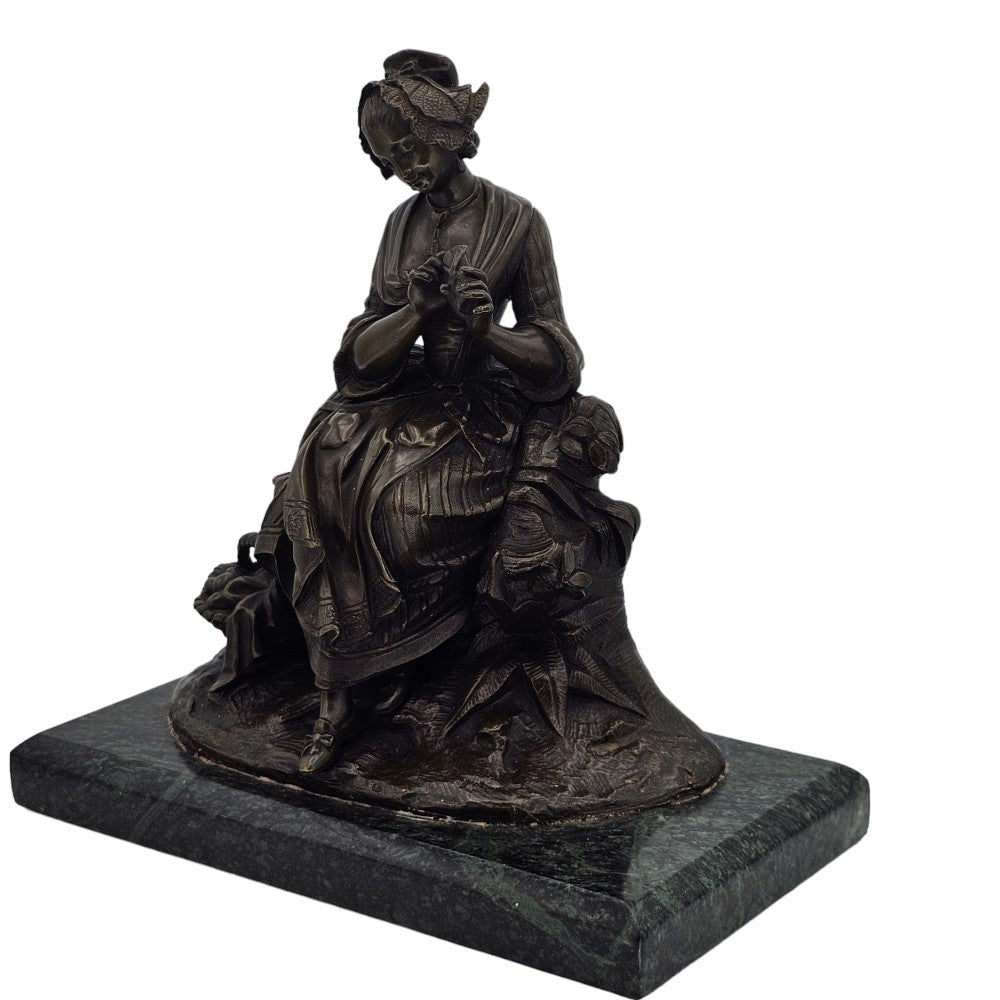 Fabulous Large Bronze Of A Lady C1870