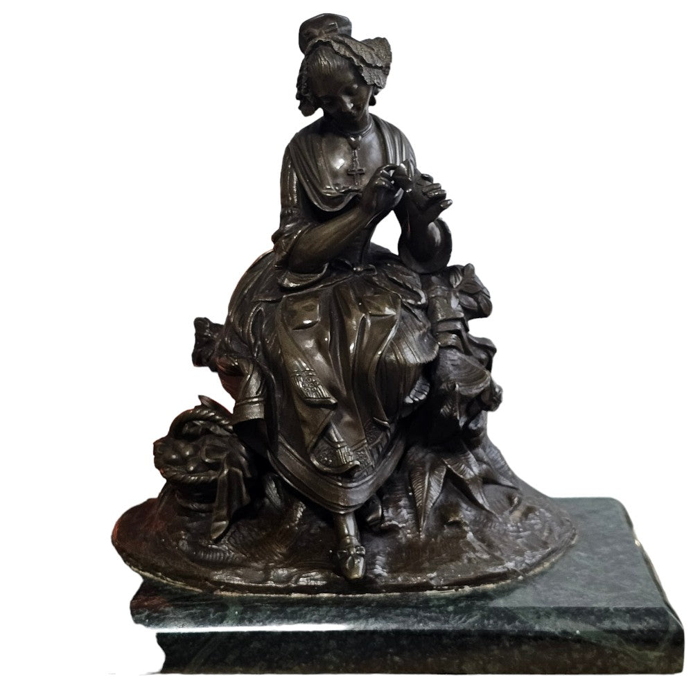 Fabulous Large Bronze Of A Lady C1870