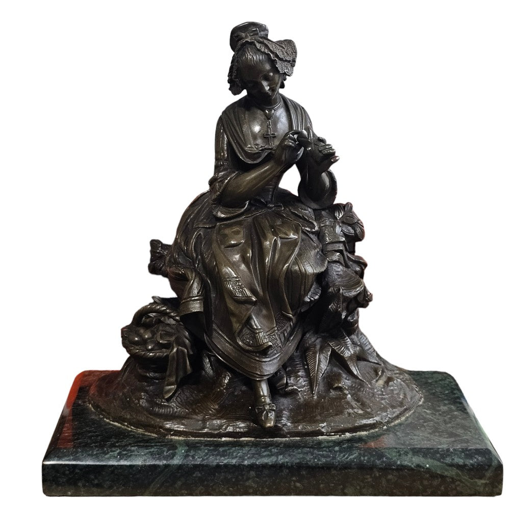 Fabulous Large Bronze Of A Lady C1870