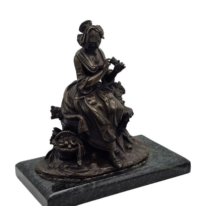 Fabulous Large Bronze Of A Lady C1870