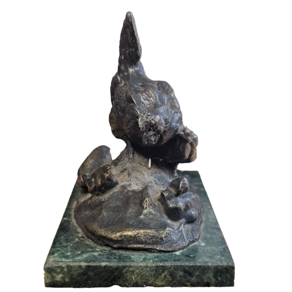 Fine Vintage Bronze Chicken & Chicks Sculpture, Circa 1920