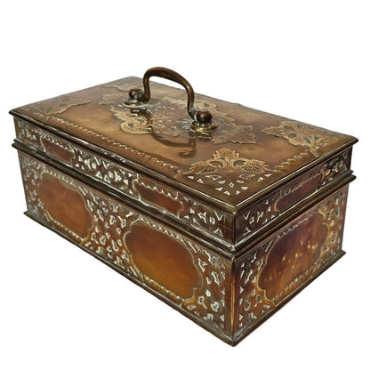 Fine Quality Late 19th Or Early 20th Century Brass Eastern Casket, Super Quality