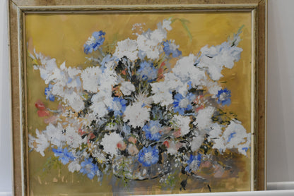 Fabulous Large Floral Painting Signed M.D.Parkinson 1966