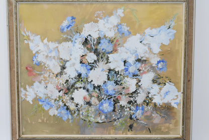 Fabulous Large Floral Painting Signed M.D.Parkinson 1966