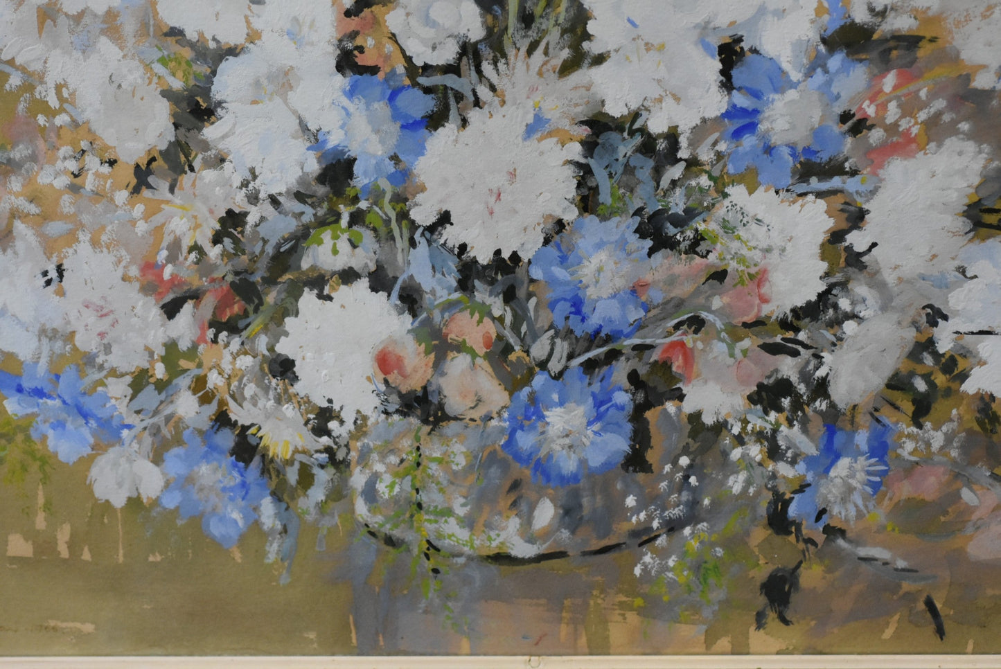 Fabulous Large Floral Painting Signed M.D.Parkinson 1966