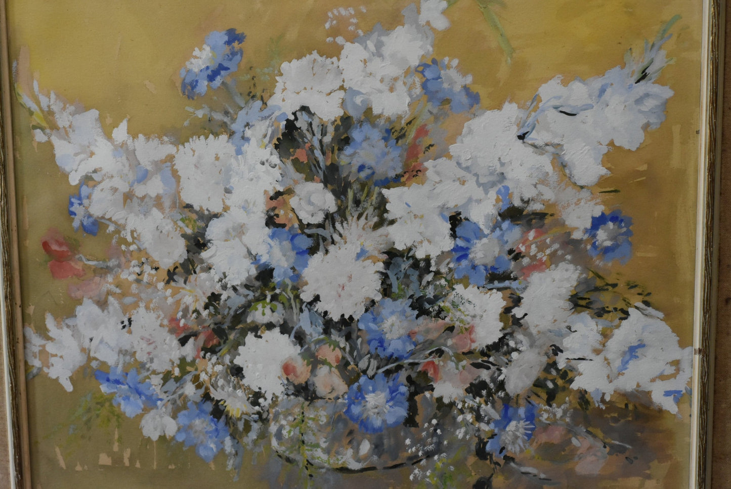 Fabulous Large Floral Painting Signed M.D.Parkinson 1966