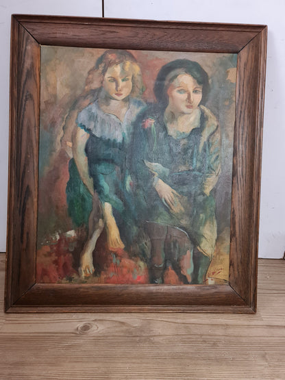 Beautiful Large Enigmatic Oil Signed Meninsky - Possibly Bernard Meninsky