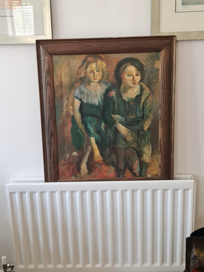 Beautiful Large Enigmatic Oil Signed Meninsky - Possibly Bernard Meninsky