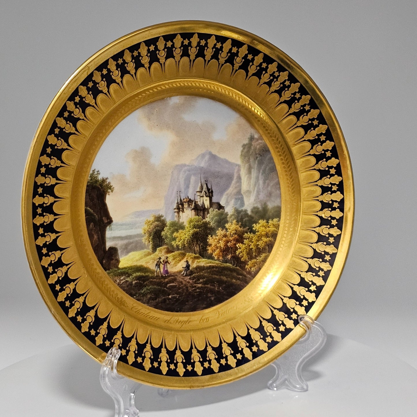 A Rare Brussels Frederick Faber Stunning Porcelain Painted Cabinet Plate C1820/30