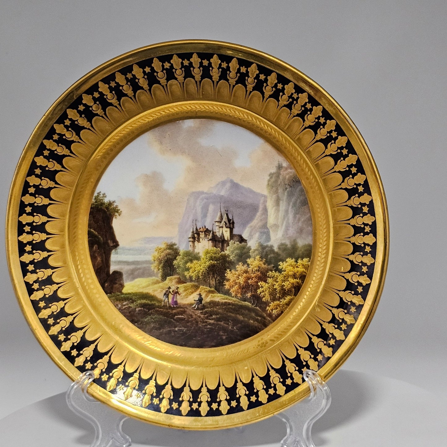 A Rare Brussels Frederick Faber Stunning Porcelain Painted Cabinet Plate C1820/30