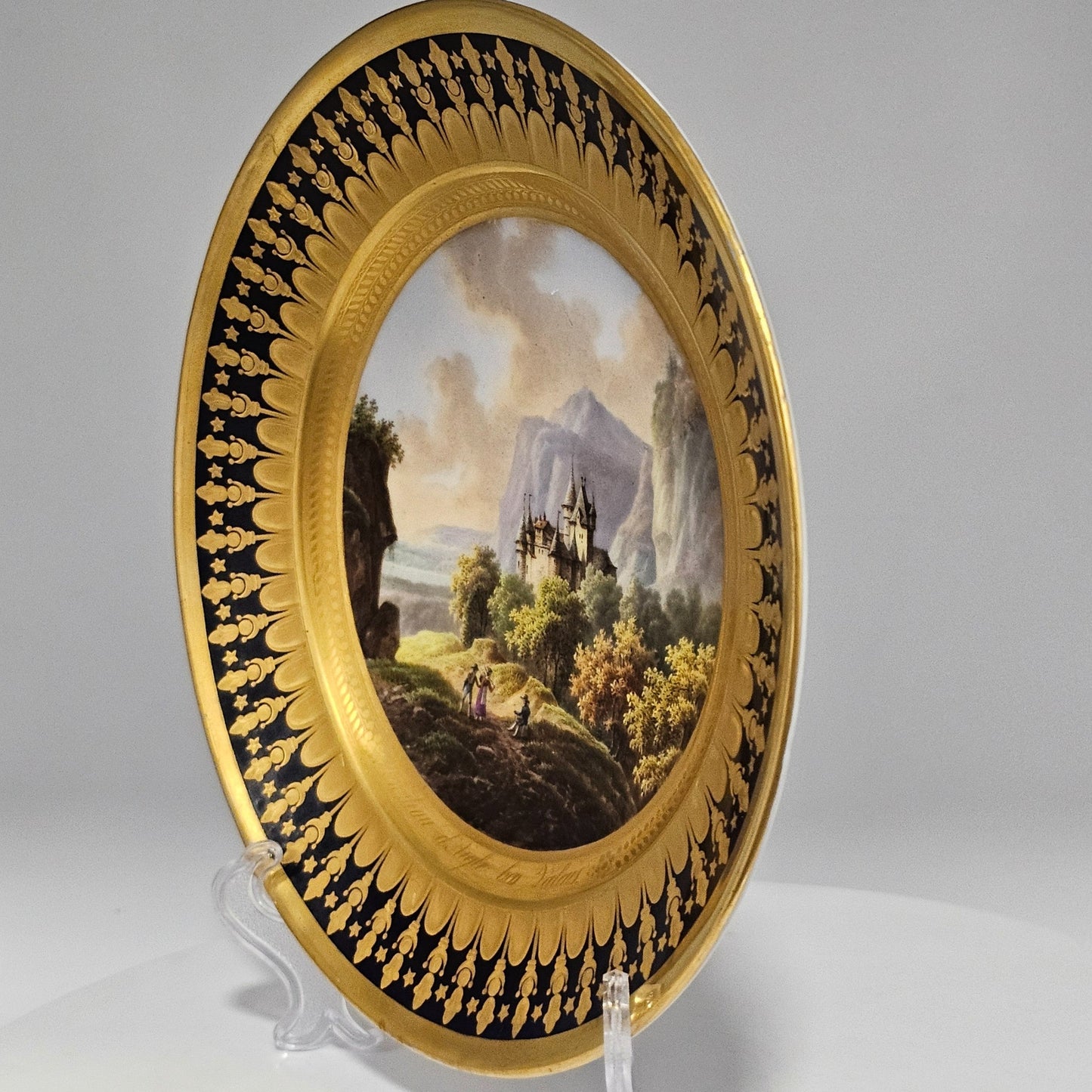 A Rare Brussels Frederick Faber Stunning Porcelain Painted Cabinet Plate C1820/30