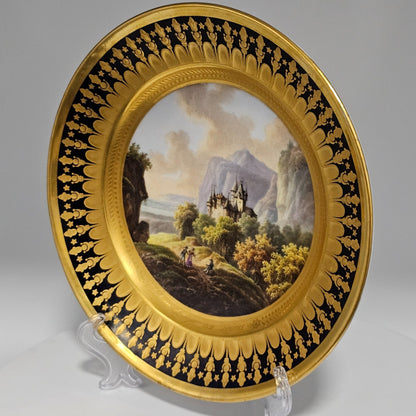 A Rare Brussels Frederick Faber Stunning Porcelain Painted Cabinet Plate C1820/30