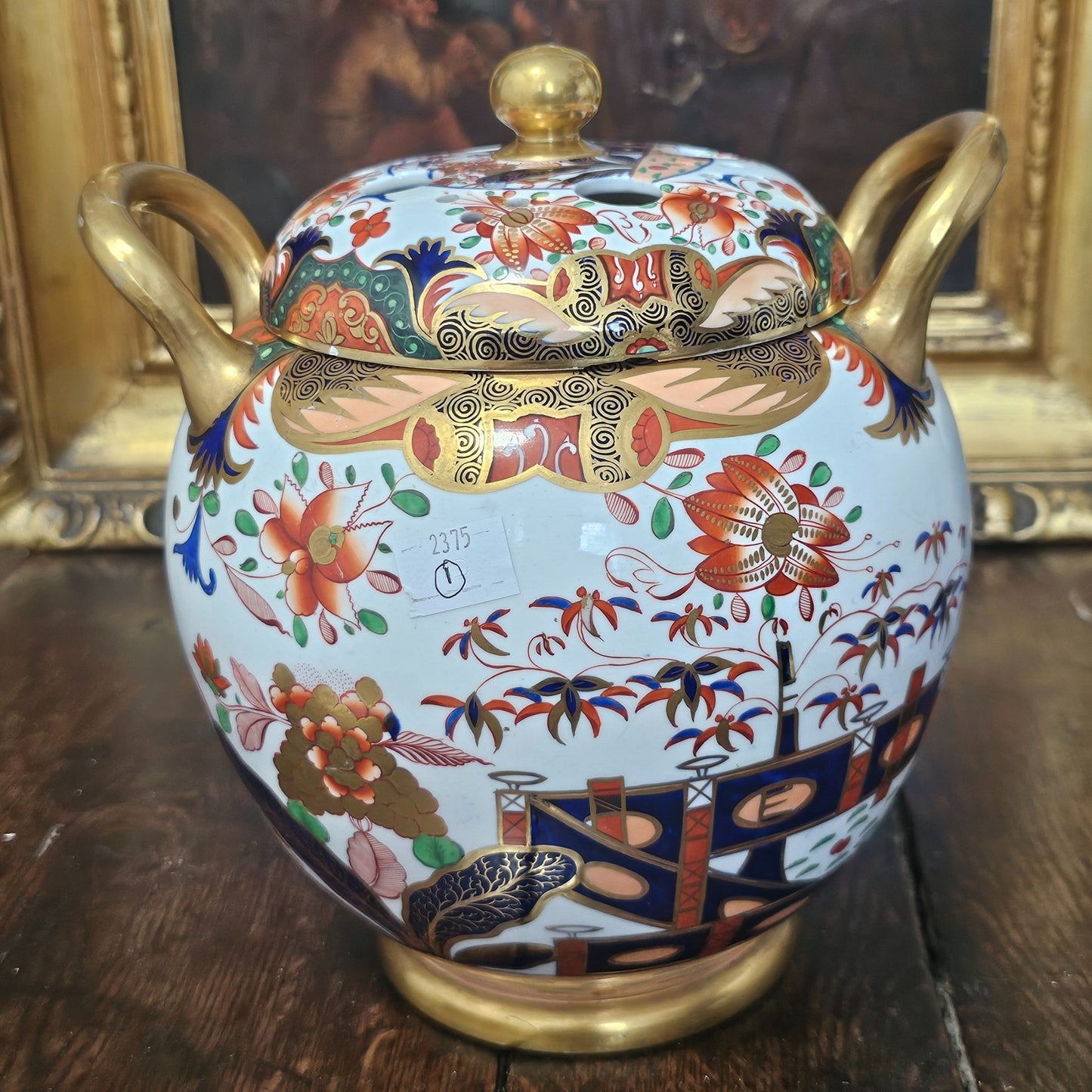 Beautiful Large 19thc Spode Pot Pourri Bowl And Cover