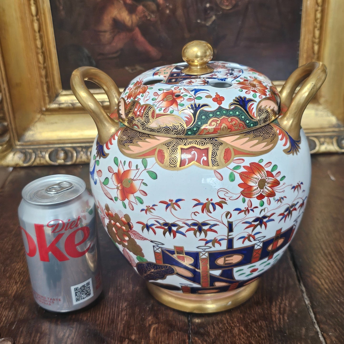 Beautiful Large 19thc Spode Pot Pourri Bowl And Cover