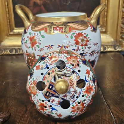 Beautiful Large 19thc Spode Pot Pourri Bowl And Cover