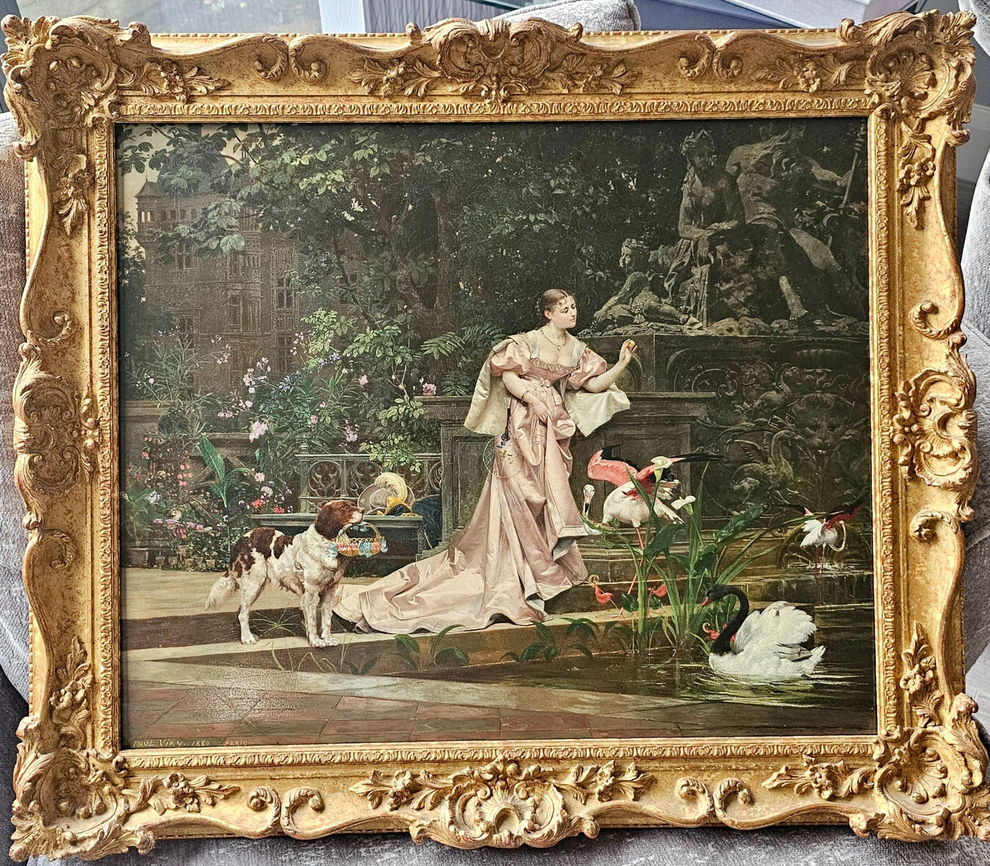 Exquisite 19th Century Painting By Paul Viry - Signed "1880 Paris"