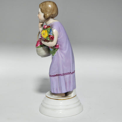 Rosenthal Leipold Flora Flower Girl Nouveau Figure By Hermann Leipold In 1912.