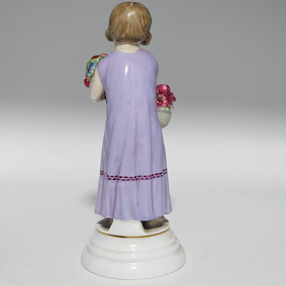Rosenthal Leipold Flora Flower Girl Nouveau Figure By Hermann Leipold In 1912.