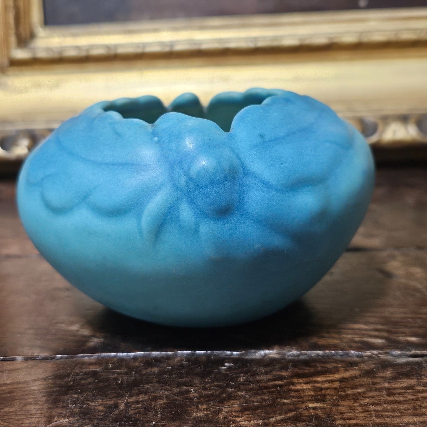 Rare Blue Turquoise Van Briggle Art Pottery Vase/bowl Excellent Circa 1920's