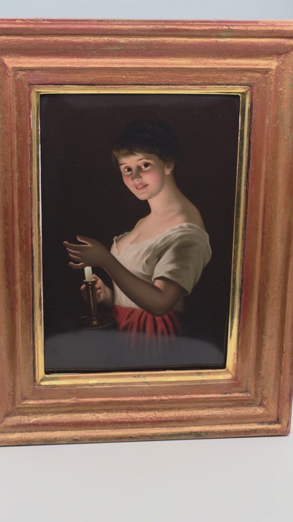 Exquisite 19th Century Kpm Berlin Painted Porcelain Plaque