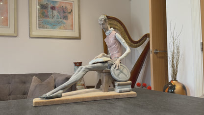 LLADRO Rare Don Quixote 47cm Figurine Seated Reading- Excellent Condition